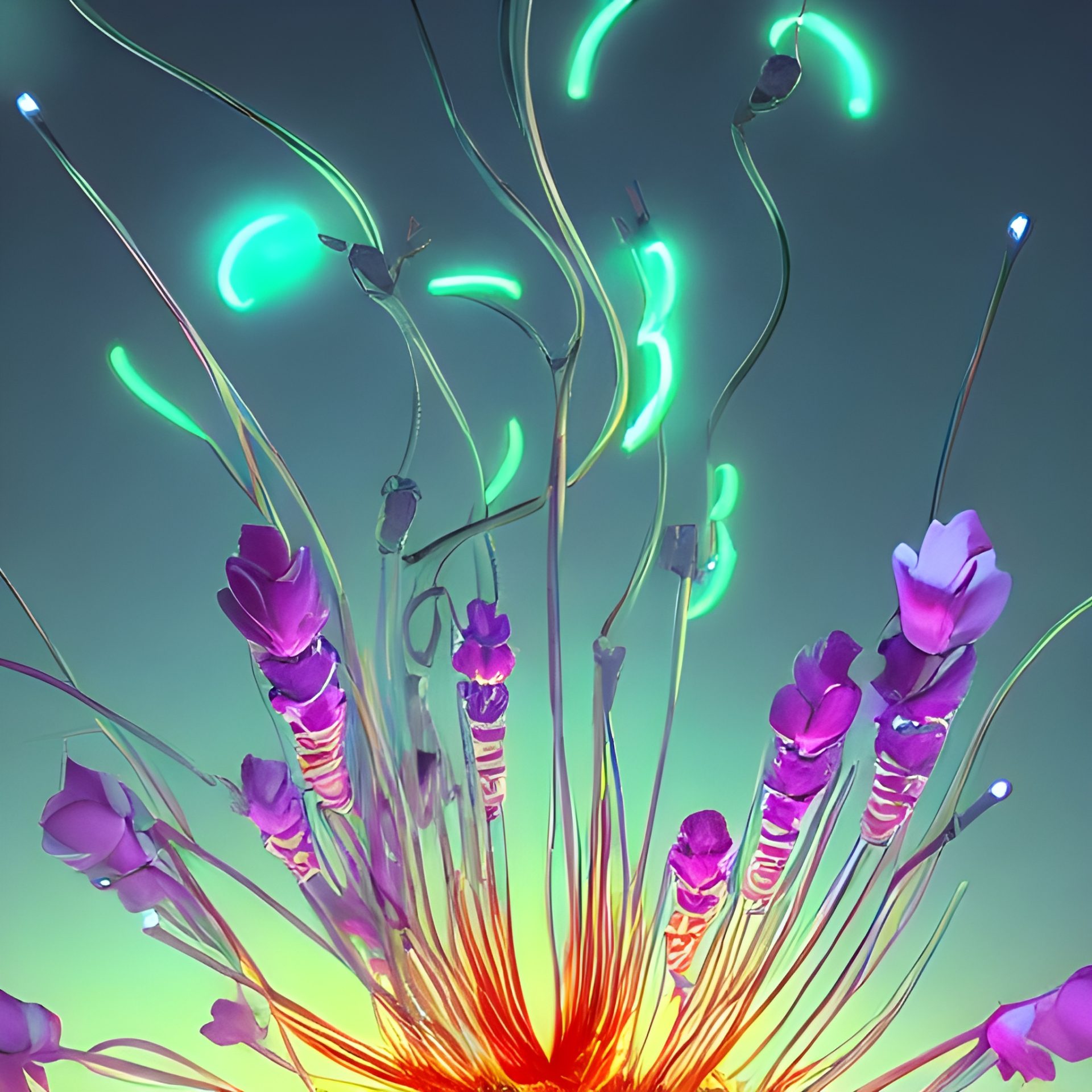 Neon flowers