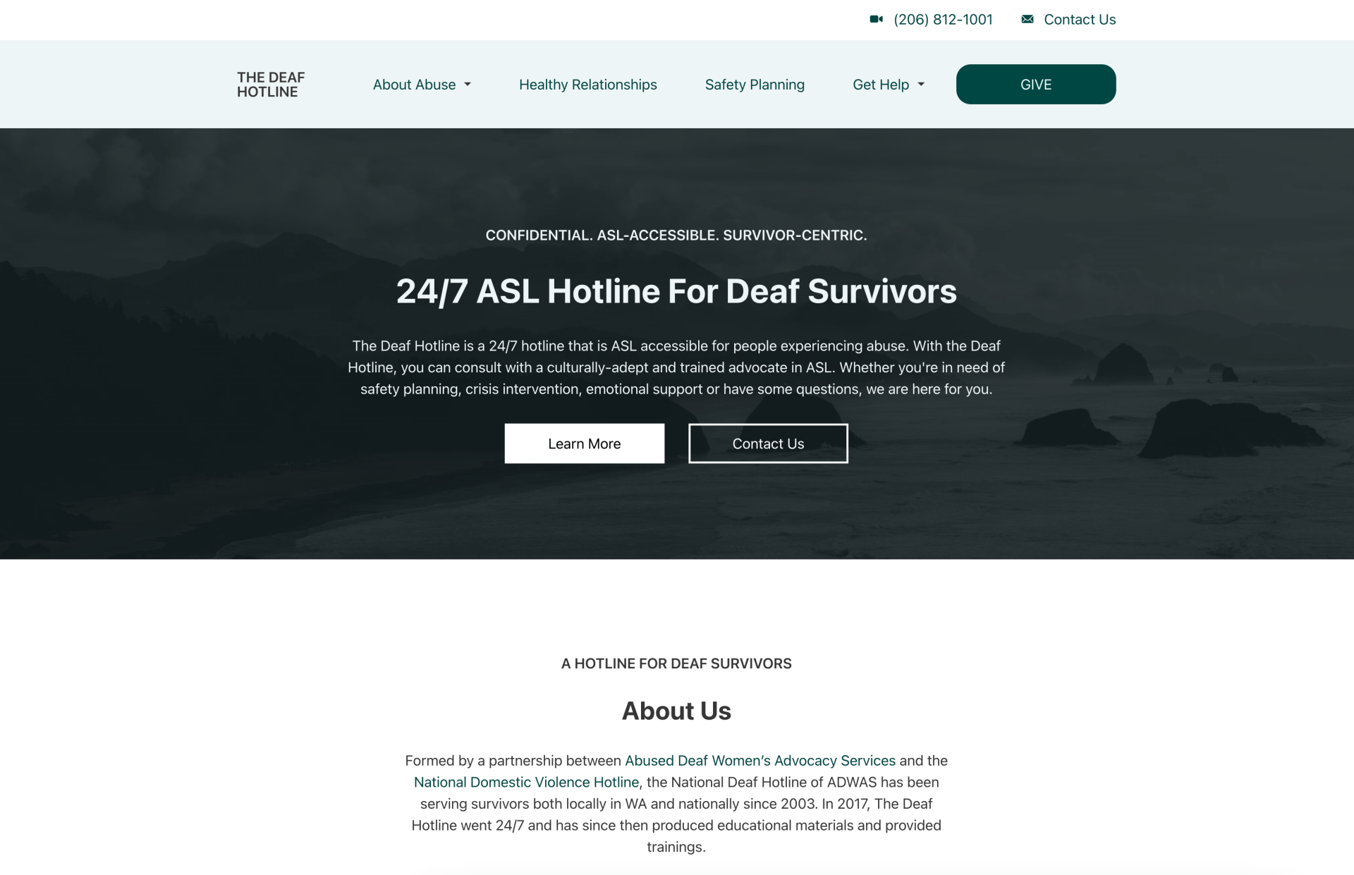 The Deaf Hotline Website