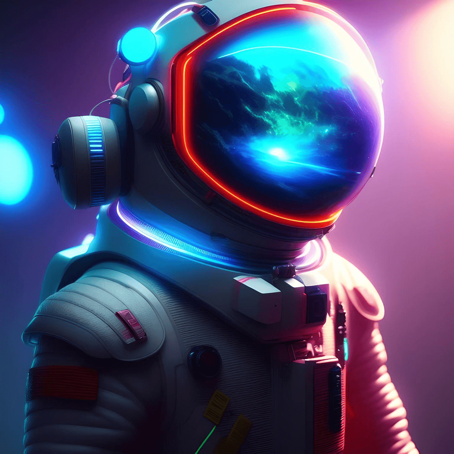 About 2 astronaut with blue colors