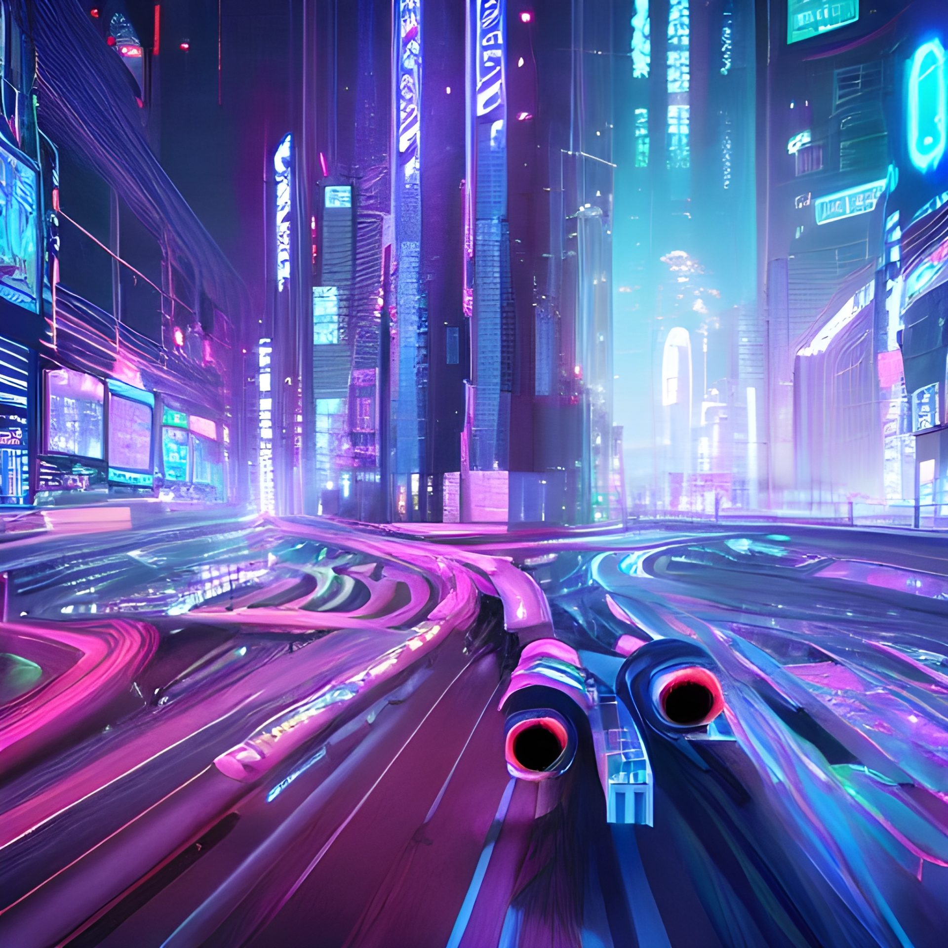 Digital Marketing 1 pink purple neon highways